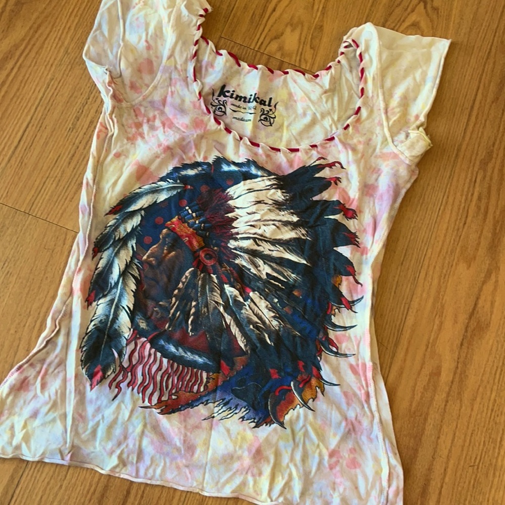 Handmade Indian print tye dye shirt